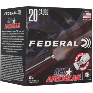 Federal All American 20 Gauge Shotshells 25 Round Box