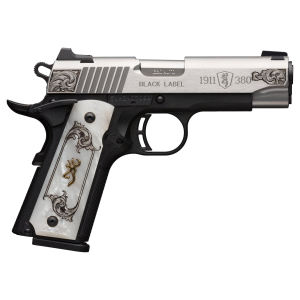 Browning 1911-380 Medallion Stainless Engraved Compact 380 ACP Pistol