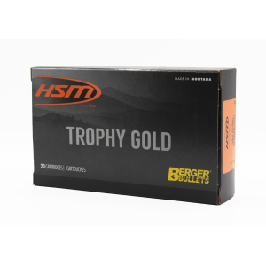 HSM Trophy Gold Berger Hunting VLD 7mm PRC Rifle Ammunition 20 Round Box