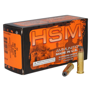 HSM Ammunition Pro Pistol Hunter 357 Magnum Handgun Ammunition 50 Round Box