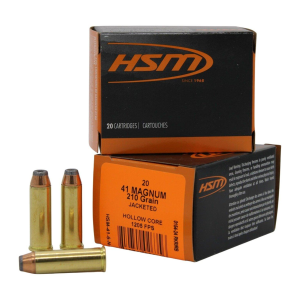 HSM Ammunition Pro Pistol Hunter 41 Remington Magnum Handgun Ammunition 20 Round Box