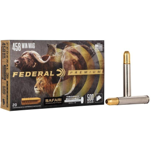 Federal Safari Trophy Bonded Sledgehammer Solid 458 Winchester Magnum Rifle Ammunition 20 Round Box