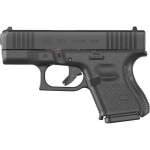 GLOCK V-Series Model 26 Luger 10rd Magazines (3) 3.43" Barrel Black US Made 9mm Pistol