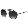 Under Armour Pursuit Sunglasses With Black Solid Beta Temple Tips Frame And Grey Lens, Medium,  Cax Mi