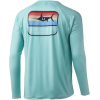 Huk Sunset Marlin Pursuit L/S Shirt   Mens, Beach Glass, L