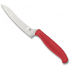 Spyderco Z Cut Pointed Tip, 4.4 In, Plain, Red Handle