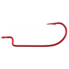 Owner Hooks Worm Hook With Cutting Point, Wide Gap 3 X Strong, Offset, Red, Size 3/0, 5 Per Pack