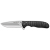 Whiskey Bent Knives Catch Pin Lock Raven 2.91in Fixed Knife, Drop Point, Satin Blade, Nylon Handle, 60/40 Serrated