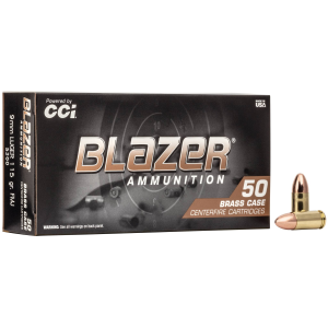 Blazer Brass, 9mm Luger, 115 Grain, Full Metal Jacket, 1145 fps