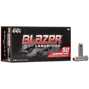 Blazer Aluminum, 38 Special +P, 125 Grain, Jacketed Hollow Point, 945 fps