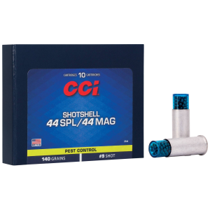 Pest Control Shotshell, 44 Spl/Rem Mag, 9 Shot, 1000 fps