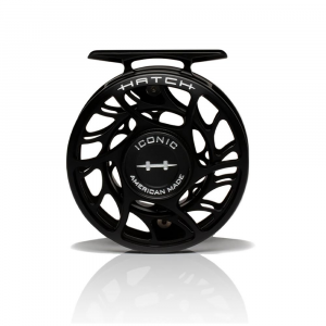 Hatch Iconic Fly Reel - 3 Plus - Black Silver - Large Arbor -  Hatch Outdoors