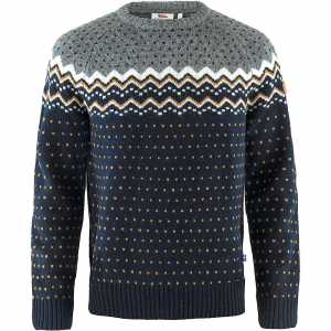 Fjallraven Ovik Knit Sweater - Medium - Chalk White / Indigo Blue - men