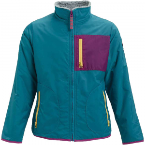 Burton Girls Snooktwo Reversible Fleece Jacket - XL - Tahoe / Grey Heather