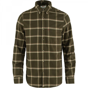 Fjallraven Ovik Comfort Flannel Shirt - Medium - Dark Olive/Sand Stone - men