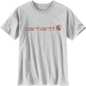 Carhartt WK195 Workwear Logo SS Shirt - Medium - Heather Grey - Women