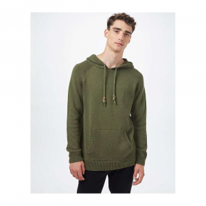 Tentree Highline Cotton Hooded Sweater - Large - Olive Night Green Heather - Men