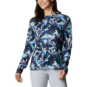 Columbia Super Tidal Tee LS Shirt - Large - Atoll Hidden Paradise - women