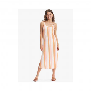 Roxy Promised Land Dress - Large - Tapioca Breezy Stripe - women