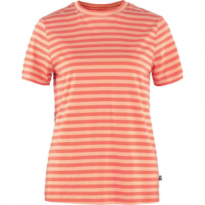 Fjallraven Striped T-Shirt - Large - Landsort Pink / Chalk White - women