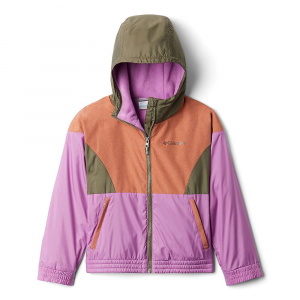 Columbia Girls Side Hill Lined Windbreaker Jacket - XL - Blossom Pink/Teak Brown/Stone Green