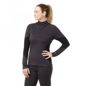 Smartwool Thermal Merino High Neck Top - Large - Charcoal Heather - women