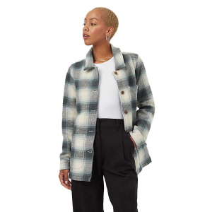 Tentree Flannel Utility Jacket - Large - Foxtrot Brown Arbor Plaid - Women