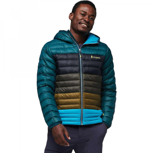 Cotopaxi Fuego Down Hooded Jacket - Colorblock - XL - Spice Stripes (Chestnut / Spice) - men
