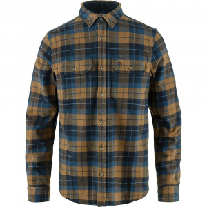 Fjallraven Sarek Heavy Flannel Shirt - 3XL - Autumn Leaf / Dark Navy - men