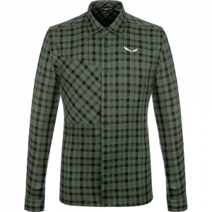 Salewa Fanes Flannel 5 PL LS Shirt - XL - Electric / Black Out - Men