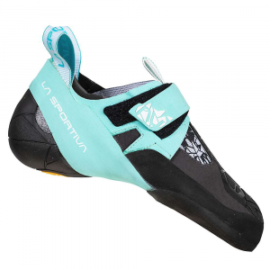 La Sportiva Skwama Vegan Climbing Shoe - 35 - Carbon / Turquoise - Women