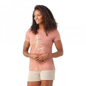 Smartwool Sage Plant Graphic SS Tee - Large - Copper Heather - Women