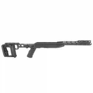 AKILA Chassis System Suitable for Blaser R8 Bolt Action Rifle Fittings, Folding Right RH/LH Black w/AKILA Adj. Buttstock