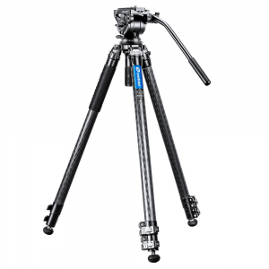 Leofoto 3-Section Carbon Fiber Video Head Systems LV Flip Lock Binocular Tripod Kit w/Center Column LV-323C-BV-10