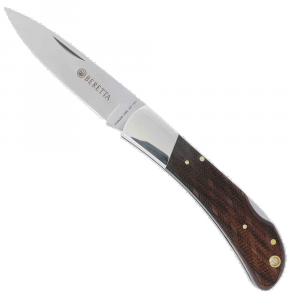 Beretta Multi-Use 2.95" Folding Blade Hunting Knife w/Checkered Cocobolo Wood Handle 126/1LGP