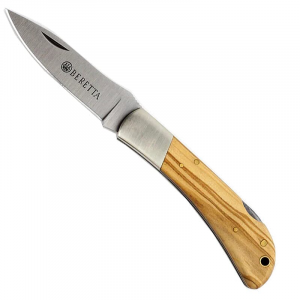 Beretta Multi-Use 2.95" Folding Blade Hunting Knife w/Olive Wood Handle 125/1OL