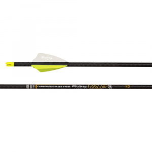 Victory Archery VAP SS Elite 400 Stainless Steel GPI: 8.6 Fletched Arrow w/AAE 2.6 Hybrid Vanes 6pk VAPSSE-400FA-6