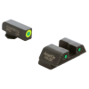 Ameriglo Trooper Green Tritium Outline Front, w/Black Serrated Sq Rear 3-Dot Night Set for Glock 42,43,43X,48