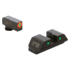 Ameriglo Trooper Green Tritium Outline Front, w/Black Rear 3-Dot Night Set for Walther PDP