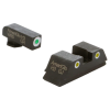 Ameriglo Classic Green Tritium Front, Yellow Rear 3-Dot Sight Set w/White Outlines for Glock