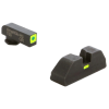 Ameriglo T-CAP Green Tritium Sq Outline Front, Line Non-Trit Rear Sight Set for Glock Gen 1-4 17,19,22-24,26,27,33-35,37-39