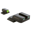 Ameriglo Spartan Grn Trit w/LumiGreen Outline Front, Rear 3-Dot Night Sight for S&W M&P (Excl. Shield, EZ, Pro)