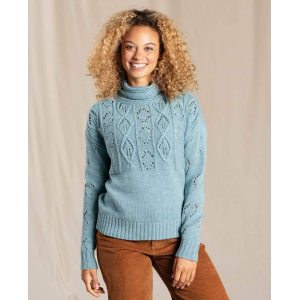 Toad and Co - Tupelo II Cable Sweater - SM Blue Slate