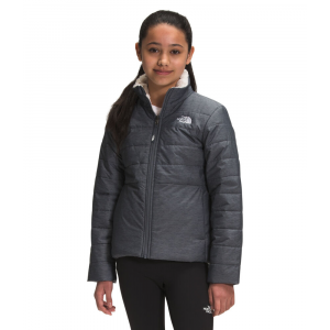 The North Face - Girls Reversible Mossbud Swirl Jacket - XXS Vanadis Grey Heather/Gardenia White