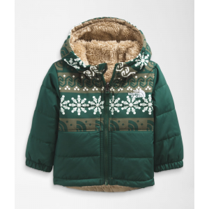 The North Face - Infant Reversible Mount Chimbo Full Zip Hooded Jacket - 3M Night Green Halfdome Fairisle Print