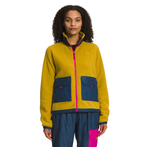 The North Face - Womens Royal Arch Full Zip Jacket - XS Mineral Gold/Shady Blue/Fuschia Pink