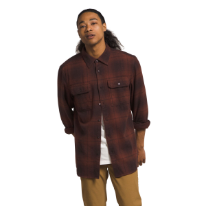 The North Face - Mens Arroyo Flannel Shirt - LG Coal Brown Medium Half Dome Shadow Plaid