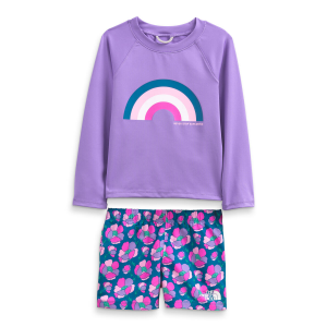 The North Face - Toddler Long Sleeve Sun Set - 6T Banff Blue Mountain Floral Print