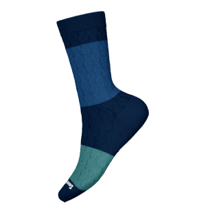 Smartwool - Everyday Color Block Cable Crew Socks - LG Deep Navy