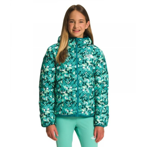 The North Face - Girls Printed Reversible North Down Hooded Jacket - XS Harbor Blue